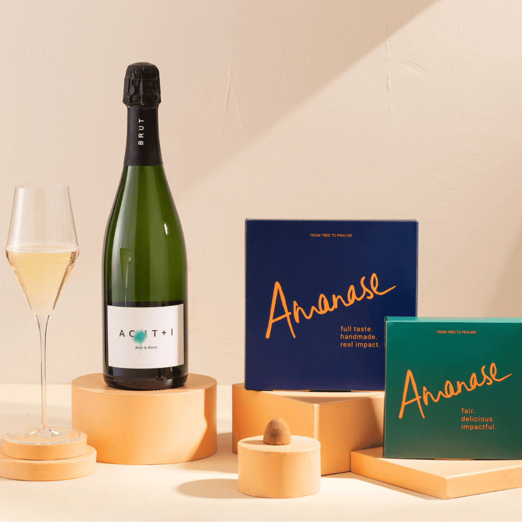 Amanase Pralinen Vegan Bio Fair Handmade and 8+1 Crémant